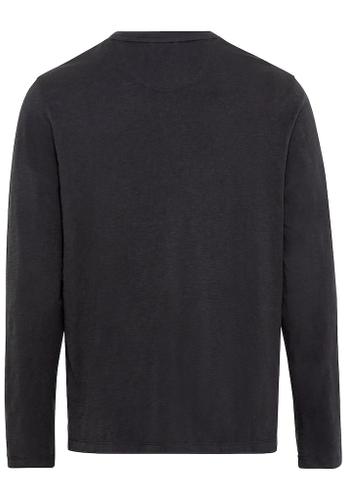 Henleyshirt aus nachhaltigem Organic Cotton Grau L
