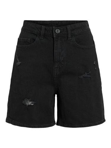 VIJAF HW DESTROY DENIM SHORTS 36 Locker geschnitten - Black Denim