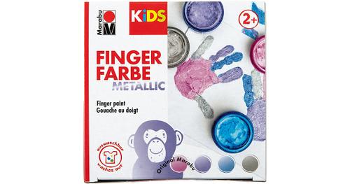 KIDS Fingerfarbe Metallic, 4 x 100 ml