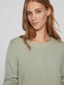 VIRIL O-NECK L/S  KNIT TOP - NOOS L Normal geschnitten - Oil Green