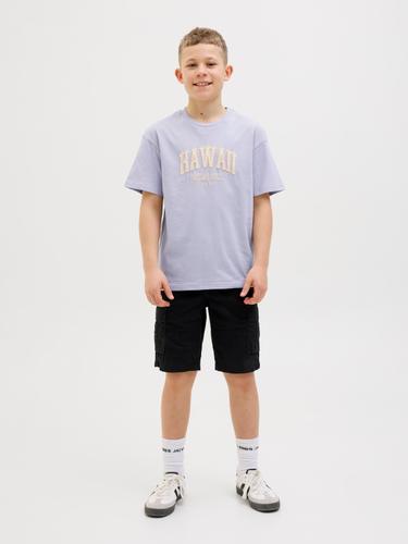 JJDETROIT TEE SS CREW NECK JNR 152 Locker geschnitten - Languid Lavender