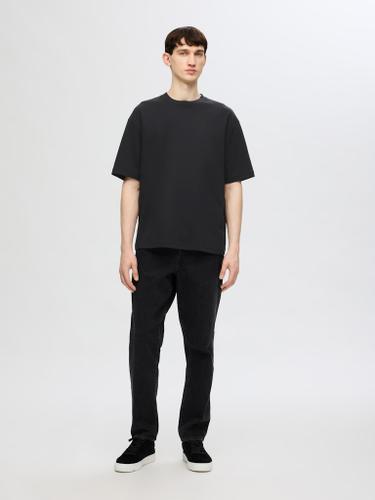 SLHLOOSEOSCAR SS O-NECK TEE NOOS Schwarz L