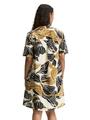 Kleid mit Leinenanteil 36 Regular Fit - Neutral Cut Leaves Design
