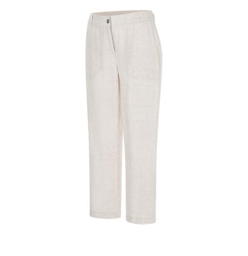 MAC JEANS - NORA, Pure linen 40/OL Wide Fit - Grau