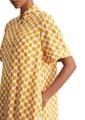 Print-Hemdblusenkleid relaxed 40 Relaxed Fit - Multi/ Golden Yellow