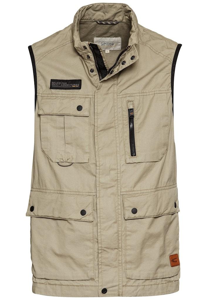 Outdoor-Weste mit Stehkragen Beige 54