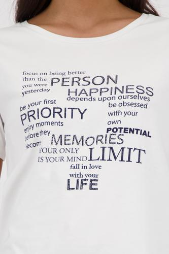 T-Shirt mit Strasssteinen 44 - Marine