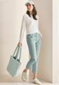 Hose im Casual Fit 27/7/8 Hosen - Cool Salvia Green