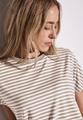 Gestreiftes T-Shirt Beige 40