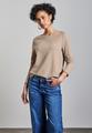 Shirt mit Raffungen Beige 38
