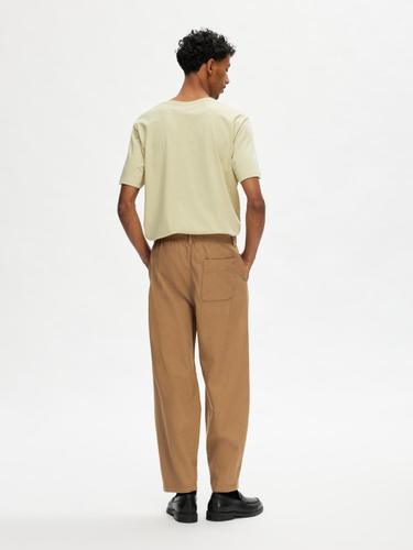 SLHBARREL MARK TWILL PANTS W S Barrel Fit - Ermine