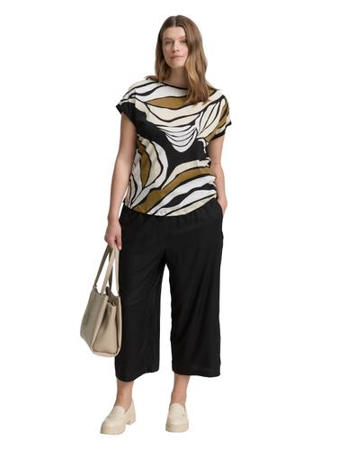 Plus Size - T-Shirt mit Muster 54 Regular Fit - Deep Black