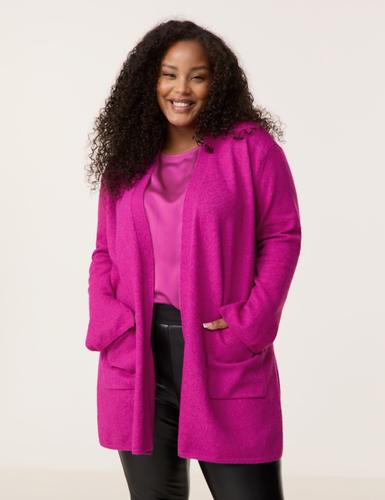 Kuscheliger Long-Cardigan 46 Figurumspielend | Leger - Bright Amazing Pink