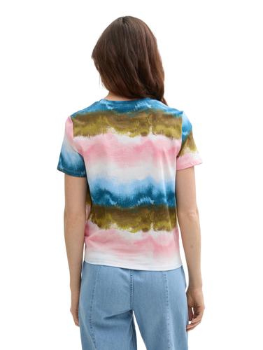 T-Shirt mit Knoten-Detail M Regular Fit - Watercolor Print