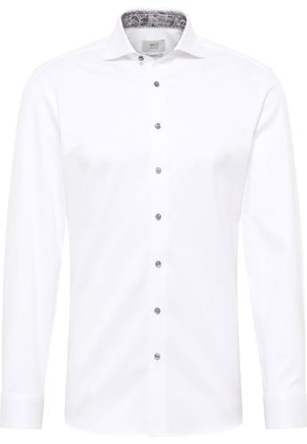 Soft Luxury Shirt Twill Langarm 43/Langarm - 67cm SLIM FIT - Weiß
