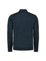 Pullover Half Zip 2 Coloured Melange XXL Regular Fit - Navy