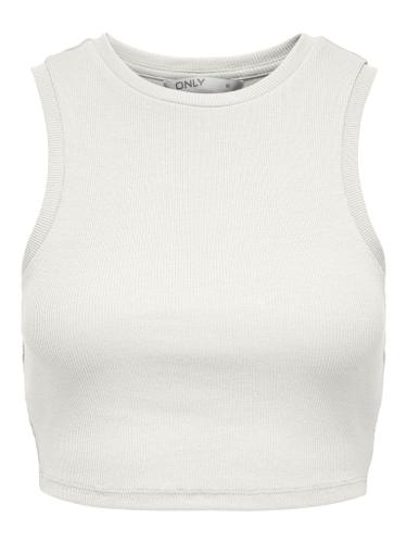 ONLVILMA S/L CROPPED TANK TOP JRS NOOS S Slim Fit - Cloud Dancer