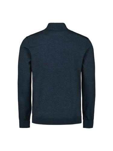Pullover Half Zip 2 Coloured Melange XXL Regular Fit - Navy