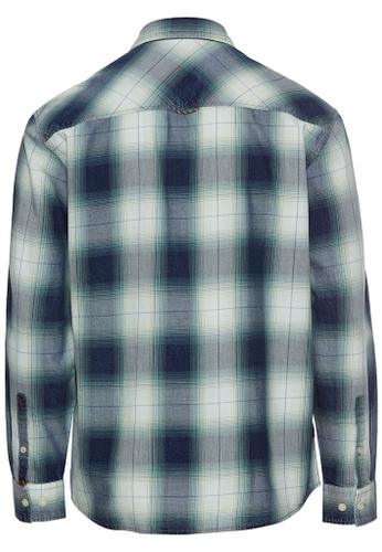 Regular Fit Langarmhemd aus Baumwolle Blau L