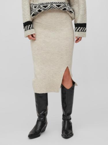 VIMELIA HW NEW PENCIL KNIT SKIRT XS - Super Light Natural Melan
