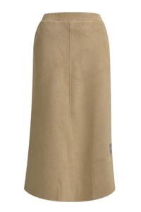 Fake Suede Skirt S - Camel