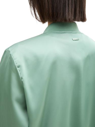 Bomberjacke mit Satin L Regular Fit - Dust Green
