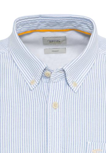 Oxford Streifenhemd aus nachhaltigem Organic Cotton Blau M