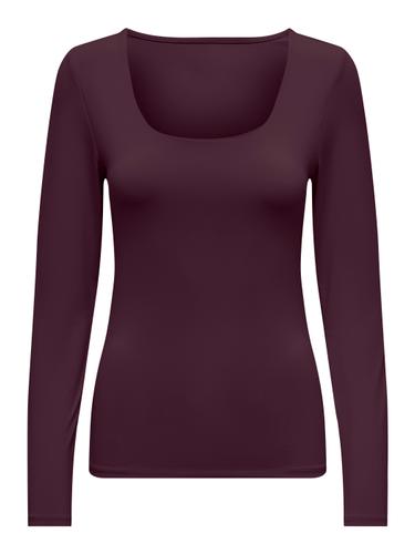 ONLEA L/S 2-WAY DEEP NECK TOP JRS NOOS M Normal geschnitten - Winetasting
