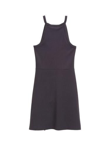Mini-Kleid mit Rippstruktur 164 A-Linie - Coal Grey