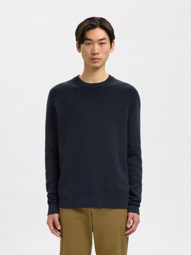 SLHDANE LS KNIT STRUCTURE CREW NECK NOOS S Normal geschnitten - Sky Captain