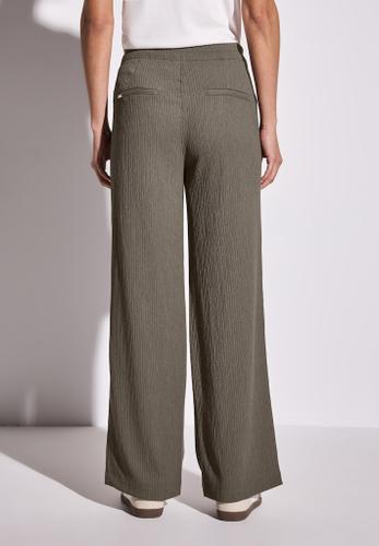 Wide Leg Hose mit Struktur Braun 38/30