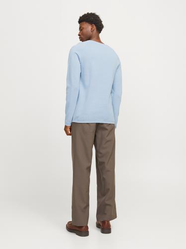 JJEHILL KNIT CREW NECK NOOS S Structure Fit - Cashmere Blue
