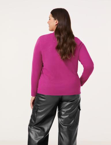 Feinstrick Pullover mit Turtleneck 54 Figurumspielend - Amazing Pink
