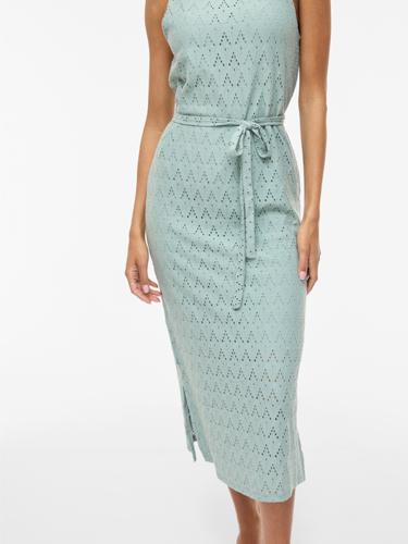 VIAMALINA S/L MIDI DRESS/VOL/PB S Normal geschnitten - Blue Surf