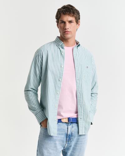 Regular Fit Classic Oxford-Hemd mit Streifen L - Deep Green
