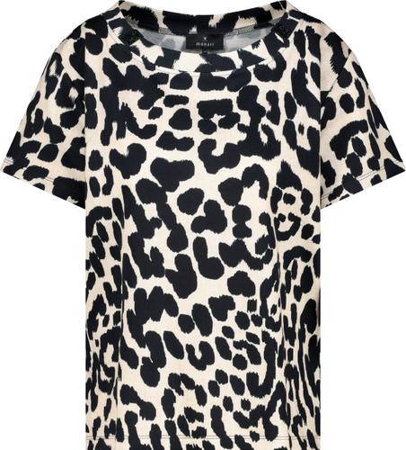 T-Shirt mit Leomuster 44 - Schwarz Gemustert