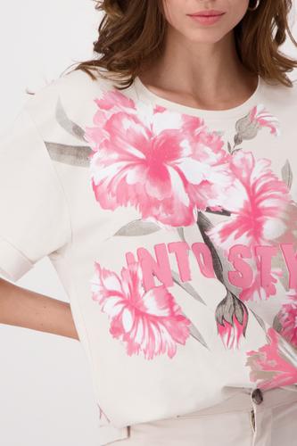 T-Shirt mit Blumenmuster 36 - Peanut