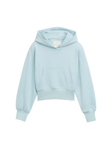 Cropped Hoodie Sweatshirt 176 Cropped Fit - Minty Blue