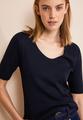 Basic Kurzarmshirt 34 - Deep Blue