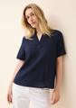 Blusenshirt mit Struktur - Dunkelblau / M