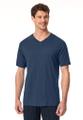 T-Shirt V-Ausschnitt Blau 48