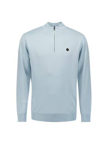 Pullover Half Zip Blau L