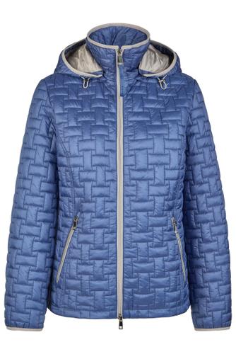 Sandwich-Steppjacke mit Kapuze 46 - Electric Blue
