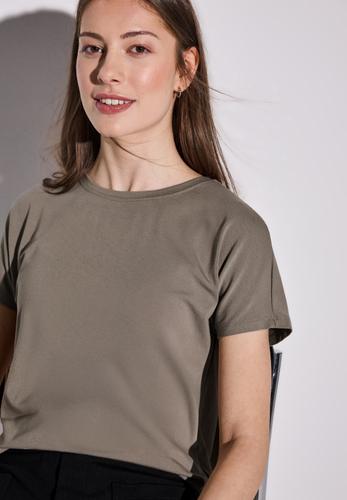 Shirt in Unifarbe 44 - Stone Brown