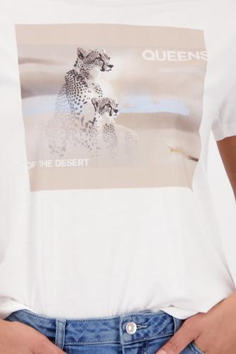 T-Shirt mit Leopardenprint 44 - Off-white