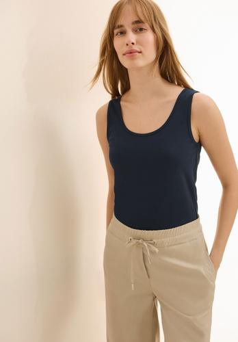 Basic Top mit Rundhals aus Baumwolle XL - Universal Blue