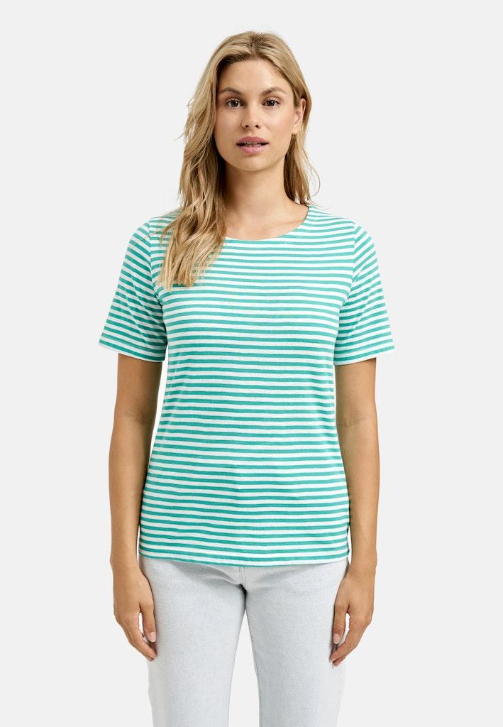 T-Shirt w boat neckline Grün L