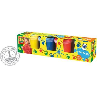SES Creative - Fingerfarbe 4 Farben je 150ml