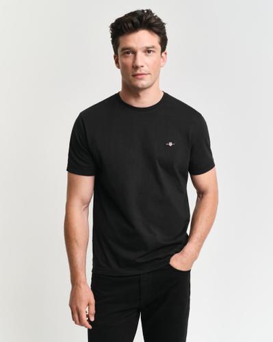 Regular Fit Shield T-Shirt Schwarz, Grau L