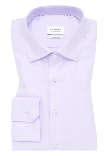 Hemd Fischgrat Langarm 45/Langarm - 65cm MODERN FIT - Lavender